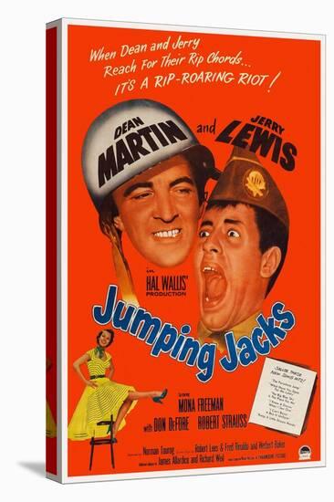 Jumping Jacks, Dean Martin, Jerry Lewis, Mona Freeman, 1952-null-Stretched Canvas