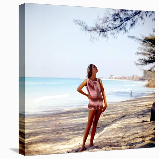 June 1956: Woman Modeling Beach Fashions in Cuba-Gordon Parks-Premier Image Canvas