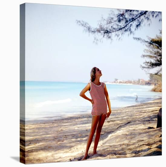 June 1956: Woman Modeling Beach Fashions in Cuba-Gordon Parks-Premier Image Canvas