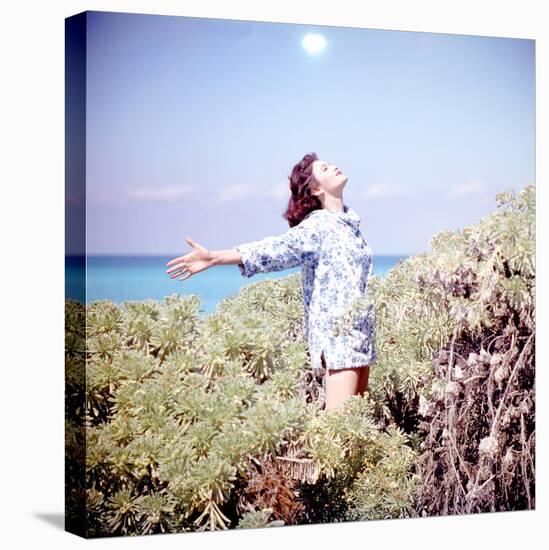 June 1956: Woman Modeling Beach Fashions in Cuba-Gordon Parks-Premier Image Canvas