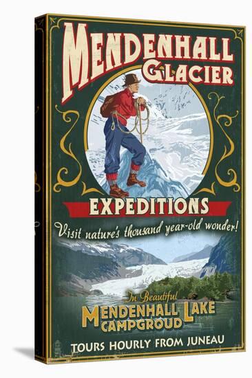 Juneau, Alaska - Mendenhall Glacier Tours-Lantern Press-Stretched Canvas
