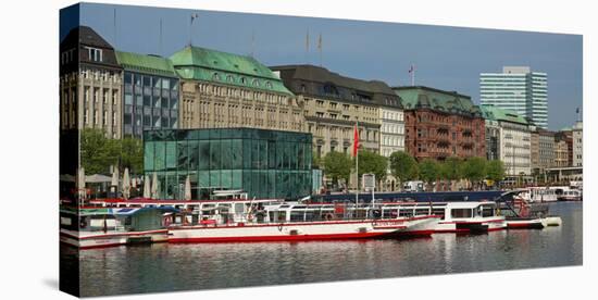 Jungfernstieg at Binnenalster, Hamburg, Germany, Europe-Hans-Peter Merten-Premier Image Canvas