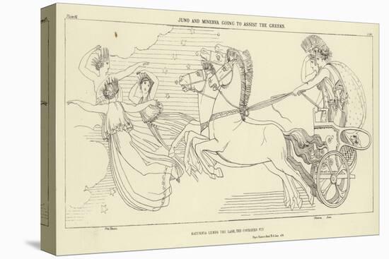 Juno and Minerva Going to Assist the Greeks-John Flaxman-Premier Image Canvas