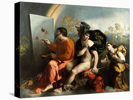 Jupiter, Mercury and the Virtue (Jupiter Painting Butterflie)-Dosso Dossi-Premier Image Canvas