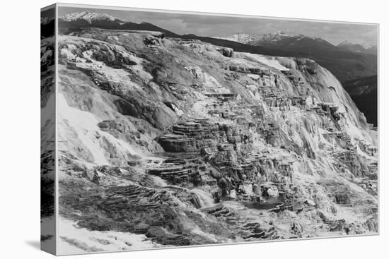 Jupiter Terrace Fountain Geyser Pool Yellowstone National Park Wyoming, 1933-1942-Ansel Adams-Stretched Canvas