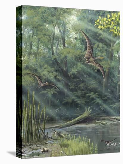 Jurassic Life, Artwork-Richard Bizley-Premier Image Canvas