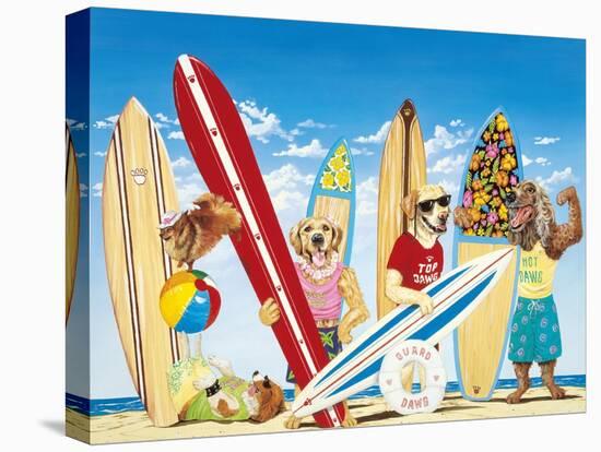 K-9 Surf Club-Scott Westmoreland-Stretched Canvas