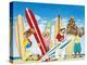 K-9 Surf Club-Scott Westmoreland-Stretched Canvas