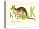 K is for Kangaroo-null-Stretched Canvas