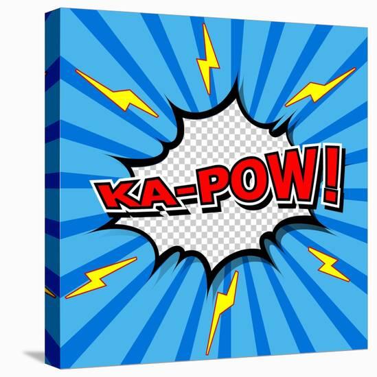Ka-Pow! Comic Speech Bubble, Cartoon-jirawatp-Stretched Canvas