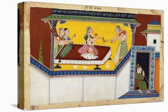 Kaikeyi, King Dasaratha's Second Queen, Rewarding the Hunchback Maidservant Manthara, C.1690-1700-null-Premier Image Canvas