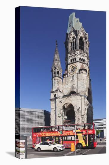 Kaiser Wilhelm Memorial Church and Sightseeing Bus at the Kurfurstendamm, Berlin, Germany-Markus Lange-Premier Image Canvas