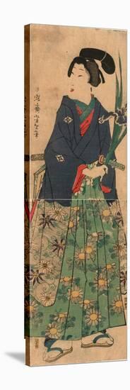 Kakitsubata O Matsu Wakashu Young Dandy Carrying Irises. Taiso-Tsukioka Yoshitoshi-Premier Image Canvas