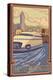 Kalakala Ferry, Seattle, Washington-Lantern Press-Stretched Canvas