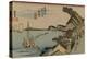 Kanagawa with Houses on the Bay of Edo-Utagawa Hiroshige-Stretched Canvas