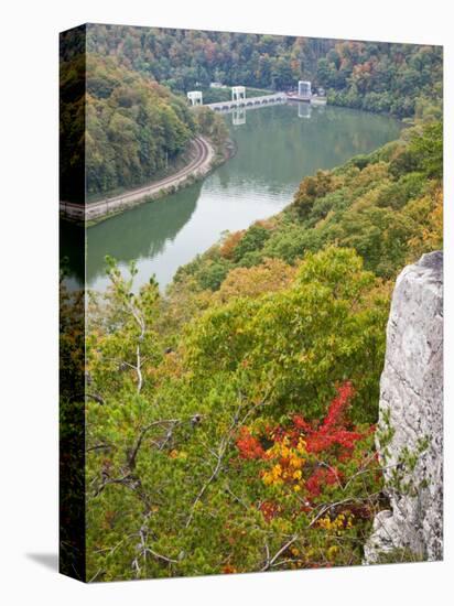 Kanawha River Overlook, Hawks Nest State Park, Anstead, West Virginia, USA-Walter Bibikow-Premier Image Canvas