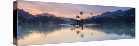 Kandy Lake and the Island at Sunrise, Kandy, Central Province, Sri Lanka, Asia-Matthew Williams-Ellis-Premier Image Canvas
