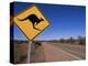Kangaroo Road Sign, Flinders Range, South Australia, Australia-Neale Clarke-Premier Image Canvas