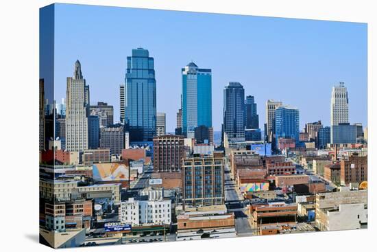 Kansas City skyline from Crown Center, MO-null-Premier Image Canvas