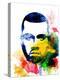 Kanye West Watercolor-Jack Hunter-Stretched Canvas