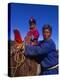 Karakorum, Horse Herder and His Son on Horseback, Mongolia-Paul Harris-Premier Image Canvas