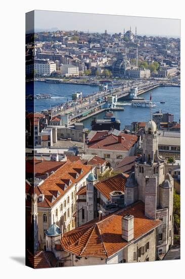 Karakoy, Eminonu, Galata Bridge at the Golden Horn, Istanbul, Turkey-Ali Kabas-Premier Image Canvas