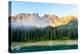 Karersee Lake, Front of Latemar, Dolomites-Sonja Jordan-Premier Image Canvas