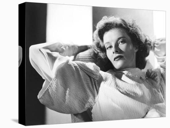 Katharine Hepburn (b/w photo)-null-Stretched Canvas