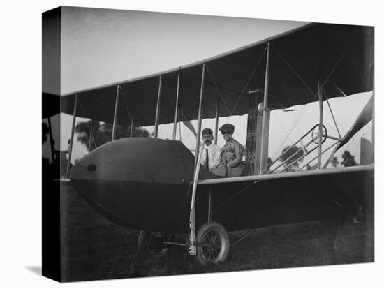 Katharine Wright with Orville in Model HS Plane Photograph - Kitty Hawk, NC-Lantern Press-Stretched Canvas