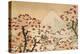 Katsushika Hokusai Mount Fuji Behind Cherry Trees and Flowers-Katsushika Hokusai-Stretched Canvas