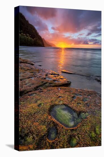 Kauai Sunset at Ke'e Beach, Na Pali Coast, Hawaii-Vincent James-Premier Image Canvas