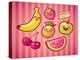 Kawaii Smiling Fruits-diarom-Stretched Canvas