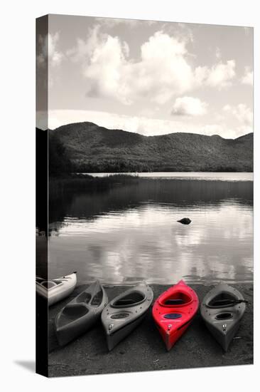 Kayak Red 2-Suzanne Foschino-Premier Image Canvas