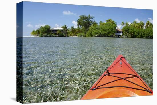 Kayaking in the Shallow Water, Southwater Cay, Stann Creek, Belize-Cindy Miller Hopkins-Premier Image Canvas