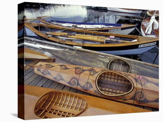 Kayaks and Rowboats at the Center for Wooden Boats, Seattle, Washington, USA-William Sutton-Premier Image Canvas