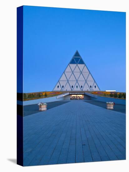 Kazakhstan, Astana, Palace of Peace and Reconciliation Pyramid Designed by Sir Norman Foster-Jane Sweeney-Premier Image Canvas