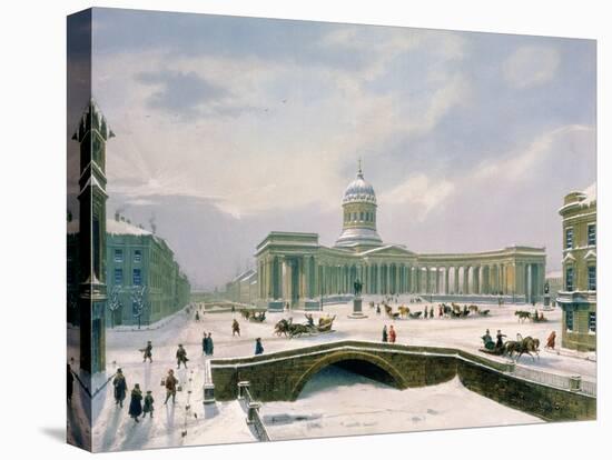 Kazan Cathedral, St. Petersburg, Printed by Lemercier, Paris, 1840s-Louis Jules Arnout-Premier Image Canvas