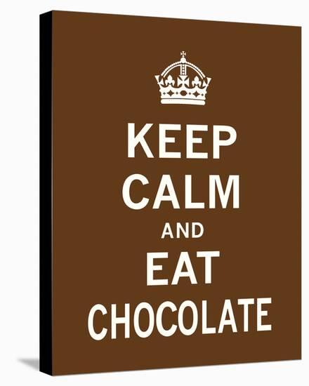 Keep Calm and Eat Chocolate-The Vintage Collection-Stretched Canvas