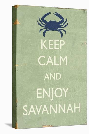 Keep Calm and Enjoy Savannah-Lantern Press-Stretched Canvas