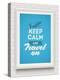 Keep Calm and Travel on - Poster with Quote in White Frame on a White Brick Wall - Vector Illustrat-vso-Stretched Canvas