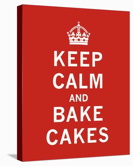 Keep Calm, Bake Cakes-The Vintage Collection-Stretched Canvas