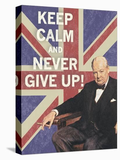Keep Calm Brit I-The Vintage Collection-Stretched Canvas