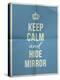 Keep Calm Hide Mirror Quote on Folded in Four Paper Texture-ONiONAstudio-Stretched Canvas