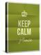 Keep Calm Please Quote on Folded in Eight Paper Texture-ONiONAstudio-Stretched Canvas