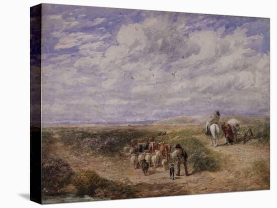 Keep the Left Road, 1854 (W/C & Bodycolour on Rough 'Scotch' Paper)-David Cox-Premier Image Canvas