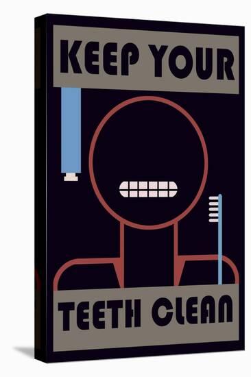 Keep Your Teeth Clean-null-Stretched Canvas