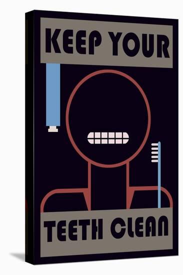 Keep Your Teeth Clean-null-Stretched Canvas