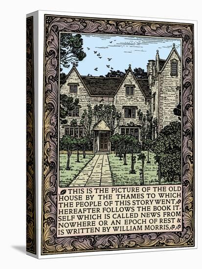 Kelmscott Manor, Gloucestershire, frontispiece to News from Nowhere, c1892 (1901)-William Morris-Premier Image Canvas