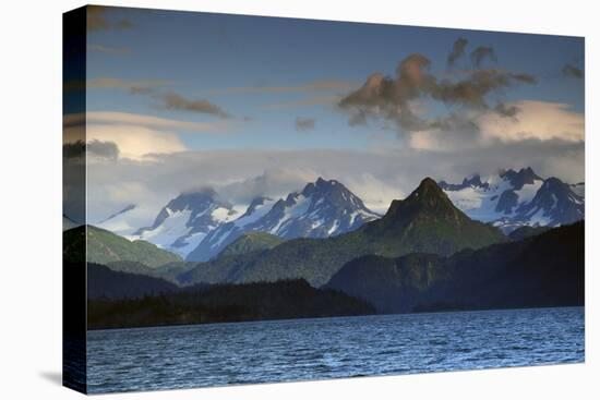 Kenai Mountains and Kachemak Bay, Homer, Alaska, USA, at Sunset-Michel Hersen-Premier Image Canvas