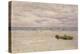 Kennack Sands, Cornwall, at Low Tide, 1877 (Oil on Board, Mounted as a Drawing)-John Brett-Premier Image Canvas